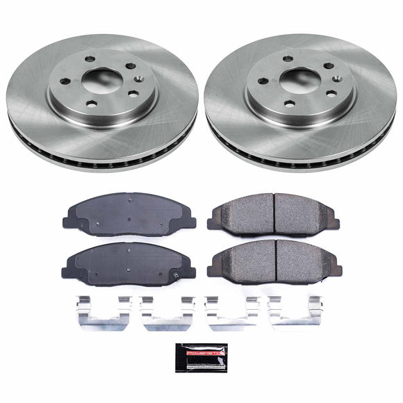 PowerStop OE Stock Replacement Low-Dust Ceramic Brake Pad and Rotor Kit