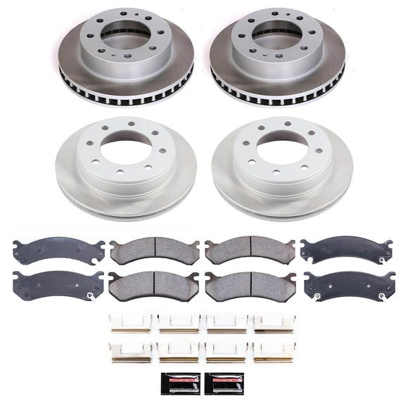 PowerStop Semi-Coated Rotor and Low-Dust Ceramic Brake Pad Kit