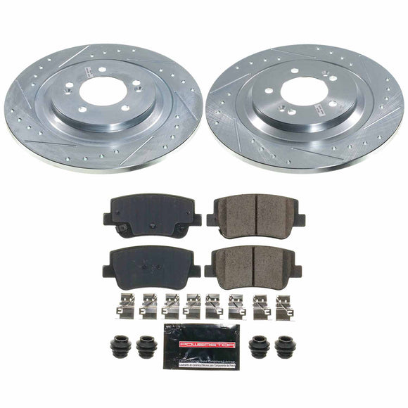 PowerStop Z23 Daily Driver Carbon-Fiber Ceramic Brake Pad and Drilled & Slotted