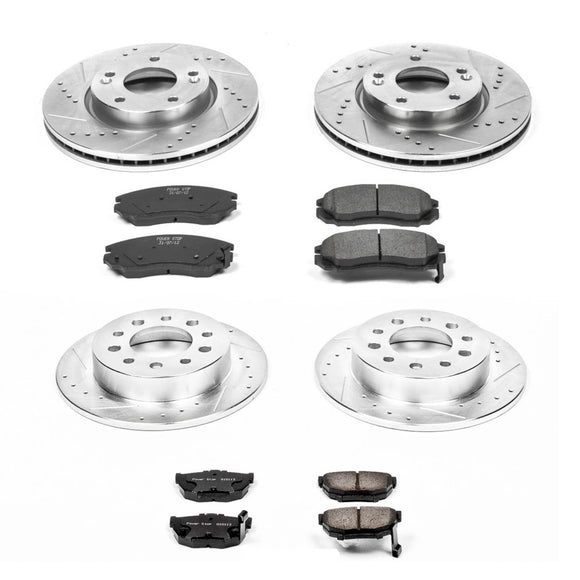 PowerStop Z23 Daily Driver Carbon-Fiber Ceramic Brake Pad and Drilled & Slotted