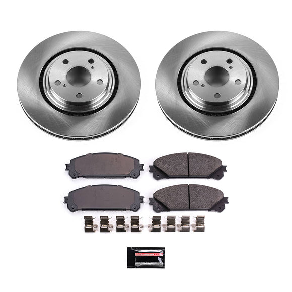 PowerStop OE Stock Replacement Low-Dust Ceramic Brake Pad and Rotor Kit