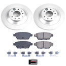 PowerStop Genuine Geomet Coated Rotor and Low-Dust Ceramic Brake Pad Kit
