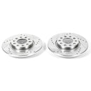 PowerStop Evolution Drilled Slotted Rotors Pair Rear For Jeep Cherokee
