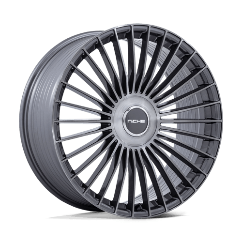 22x10.5 Niche NC282 Serene Gloss Titanium Brushed 5x108 ET45 CB72.56 Wheel Rim