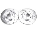 PowerStop Evolution Drilled Slotted Rotors Pair Front For Hyundai Sonata