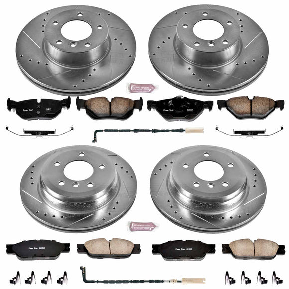 PowerStop Z23 Daily Driver Carbon-Fiber Ceramic Brake Pad and Drilled & Slotted