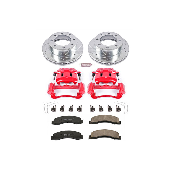 PowerStop Z23 Daily Driver Carbon-Fiber Ceramic Pads Drilled & Slotted Rotor & C