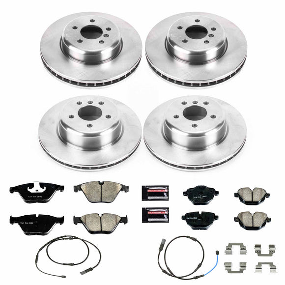 PowerStop OE Stock Replacement Low-Dust Ceramic Brake Pad and Rotor Kit