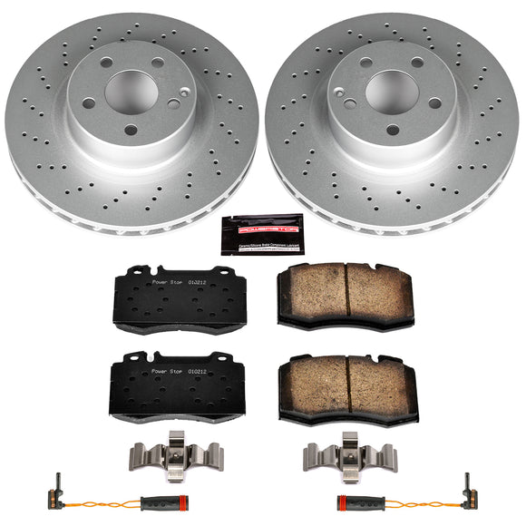 PowerStop Genuine Geomet Coated Rotor and Carbon-Fiber Ceramic Brake Pad Kit