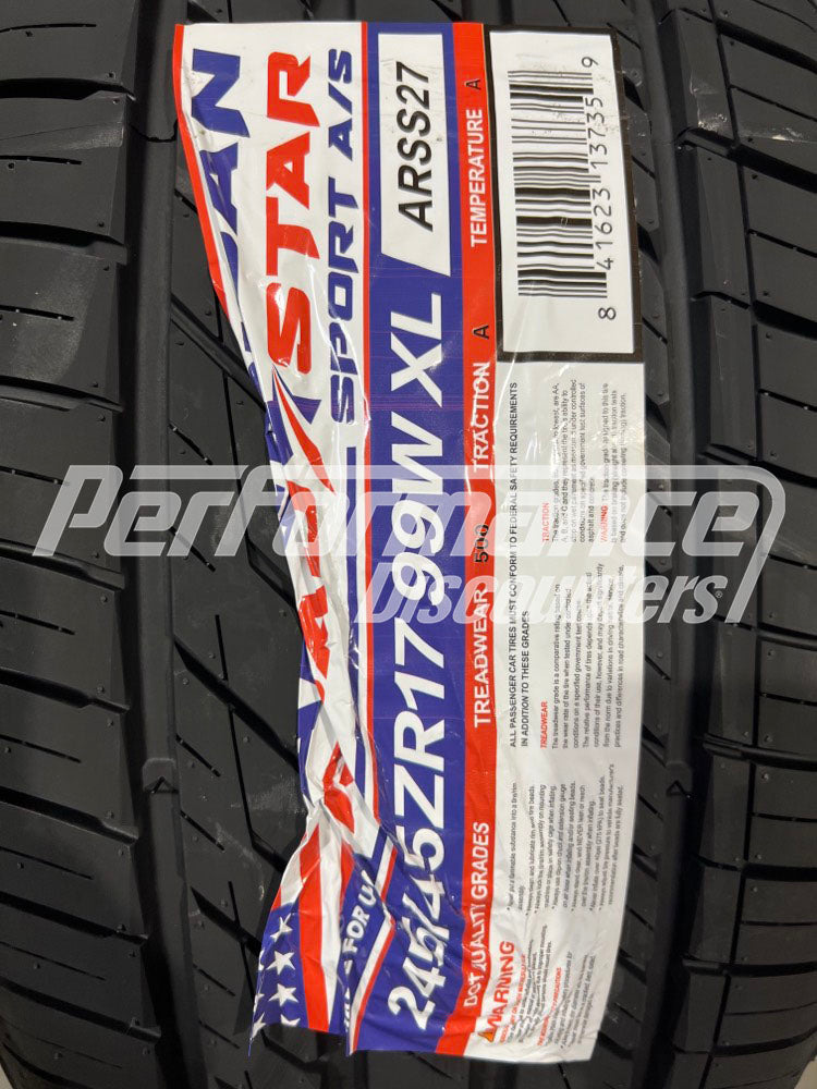 American Roadstar Sport A/S Tire(s) 245/45R17 99W SL BSW 245 45 17 2454517