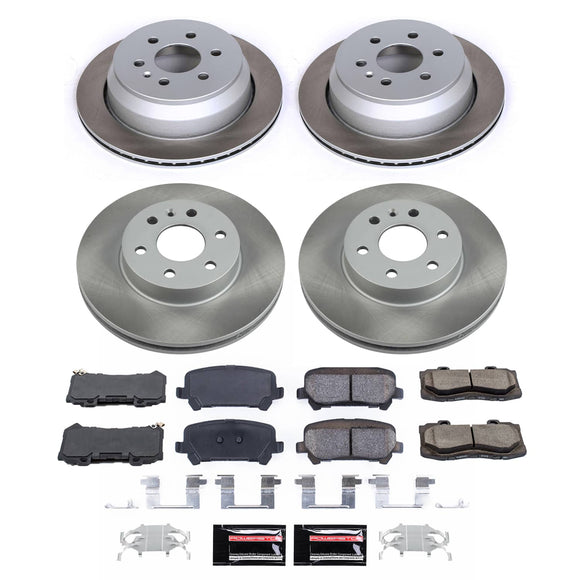 PowerStop Semi-Coated Rotor and Low-Dust Ceramic Brake Pad Kit