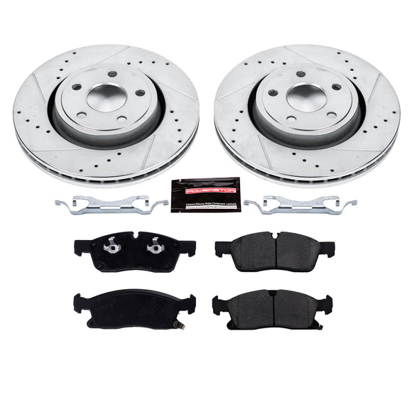 PowerStop Z23 Daily Driver Carbon-Fiber Ceramic Brake Pad and Drilled & Slotted