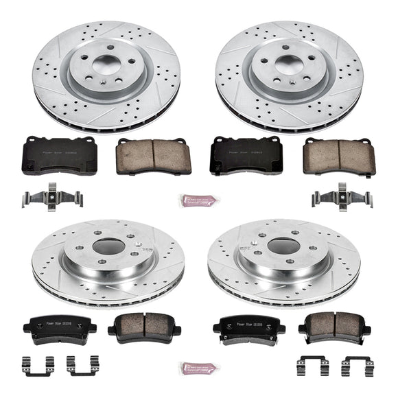 PowerStop Z23 Daily Driver Carbon-Fiber Ceramic Brake Pad and Drilled & Slotted