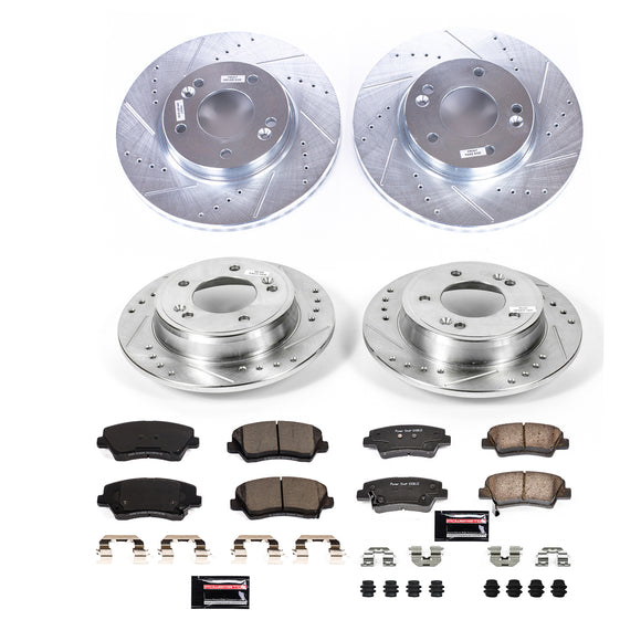 PowerStop Z23 Daily Driver Carbon-Fiber Ceramic Brake Pad and Drilled & Slotted