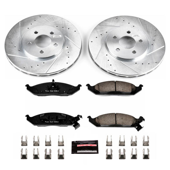 PowerStop Z23 Daily Driver Carbon-Fiber Ceramic Brake Pad and Drilled & Slotted