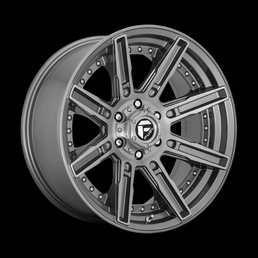 20X10 Fuel D710 ROGUE PLATINUM BRSH-GNMTL-TTC 5X127 ET-18 wheel/rim