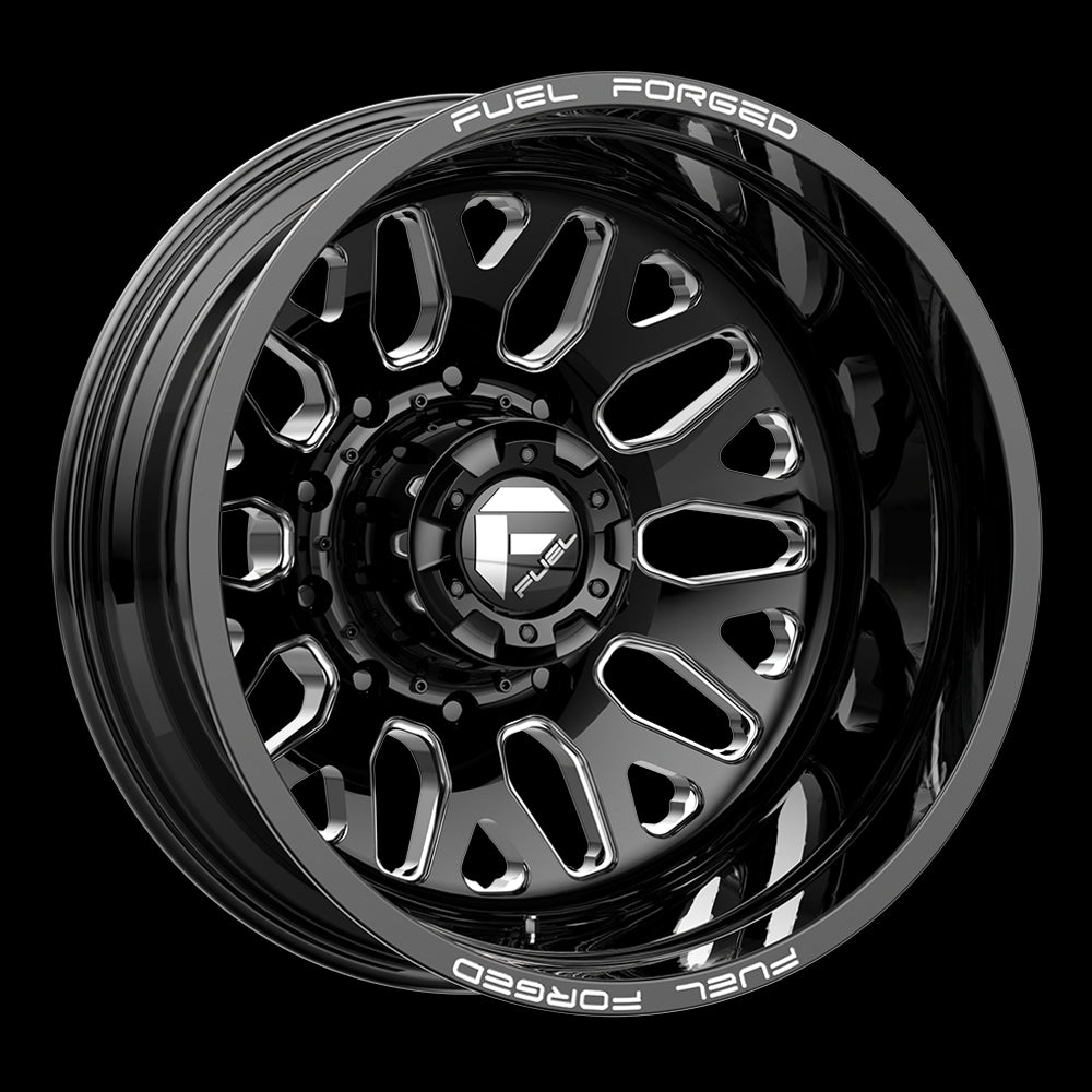 22X12 Fuel MONO DE19 FF19D Gloss Black Milled 10X170 ET-50 wheel/rim