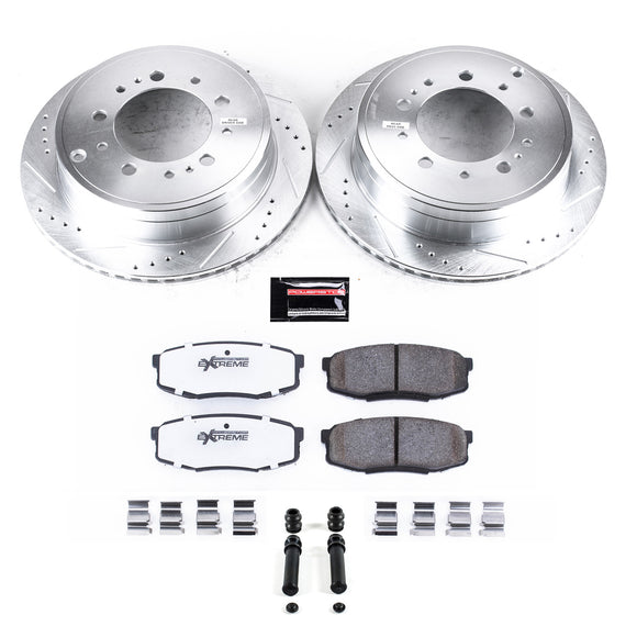 PowerStop Z36 Carbon-Fiber Ceramic Brake Pad with Drilled and Slotted Rotor Kit