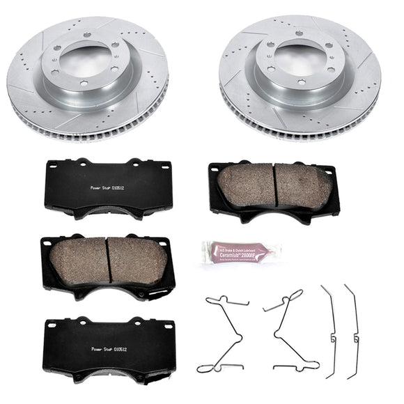 PowerStop Z23 Daily Driver Carbon-Fiber Ceramic Brake Pad and Drilled & Slotted