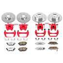 PowerStop Z26 Street Performance Ceramic Brake Pad, Drilled Slotted Rotor, and C