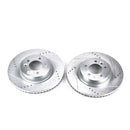 PowerStop Evolution Drilled Slotted Rotors Pair Front For LRover LR3