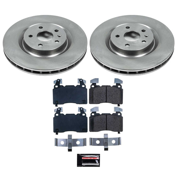 PowerStop OE Stock Replacement Low-Dust Ceramic Brake Pad and Rotor Kit