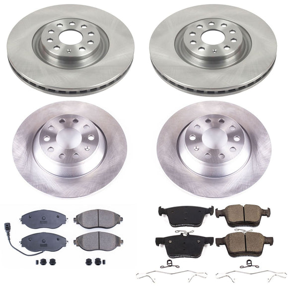 PowerStop OE Stock Replacement Low-Dust Ceramic Brake Pad and Rotor Kit