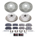 PowerStop Semi-Coated Rotor and Low-Dust Ceramic Brake Pad Kit