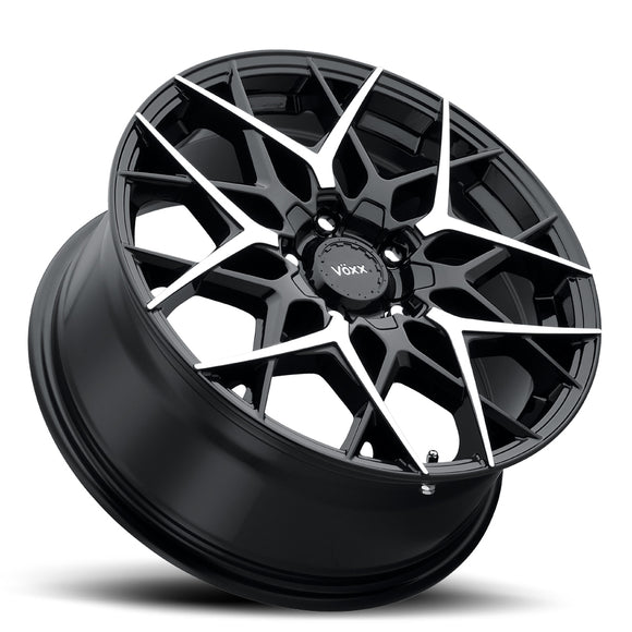 17x7.5 Voxx Paso Gloss Black w/ Machined Face 5x110/115 ET40 wheel/rim