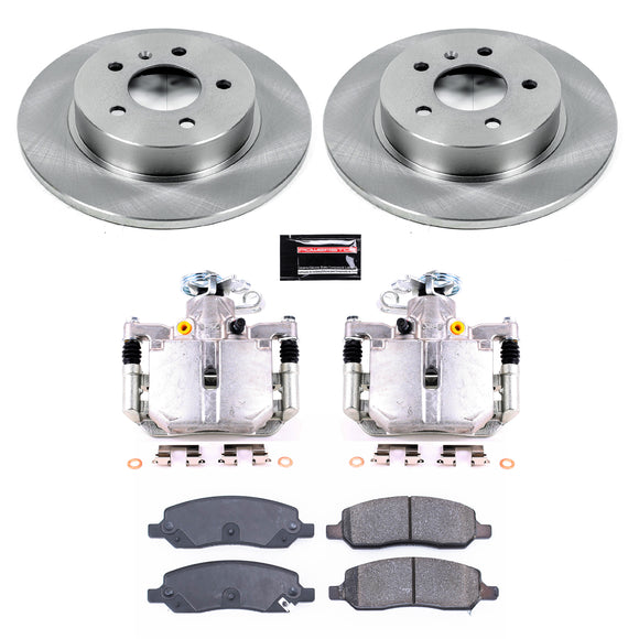 PowerStop OE Stock Replacement Low-Dust Ceramic Brake Pad, Rotor and Caliper Kit