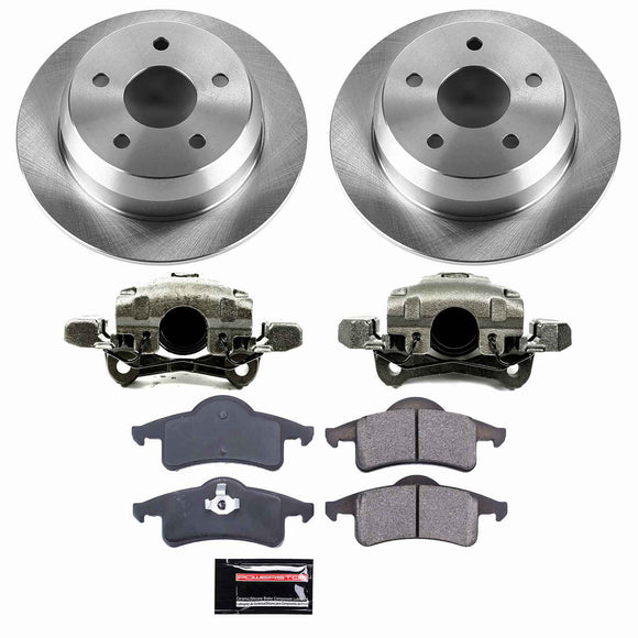 PowerStop OE Stock Replacement Low-Dust Ceramic Brake Pad, Rotor and Caliper Kit