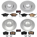 PowerStop Genuine Geomet Coated Rotor and Carbon-Fiber Ceramic Brake Pad Kit