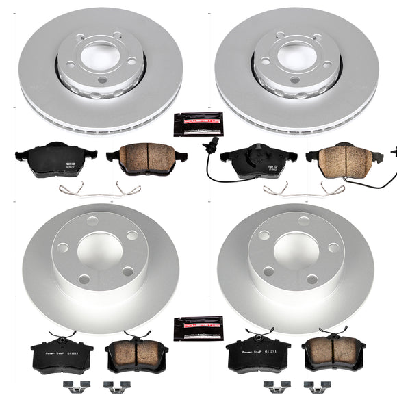 PowerStop Genuine Geomet Coated Rotor and Carbon-Fiber Ceramic Brake Pad Kit