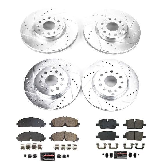 PowerStop Z23 Daily Driver Carbon-Fiber Ceramic Brake Pad and Drilled & Slotted