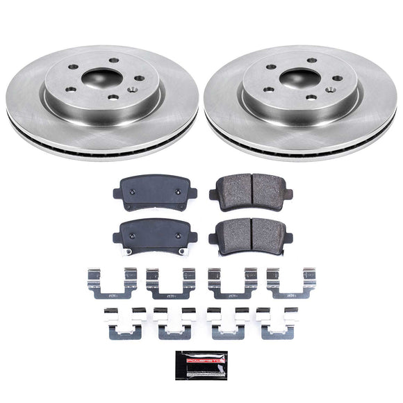 PowerStop OE Stock Replacement Low-Dust Ceramic Brake Pad and Rotor Kit