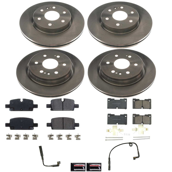 PowerStop OE Stock Replacement Low-Dust Ceramic Brake Pad and Rotor Kit