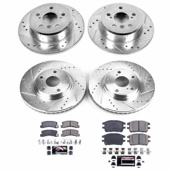 PowerStop Z23 Daily Driver Carbon-Fiber Ceramic Brake Pad and Drilled & Slotted