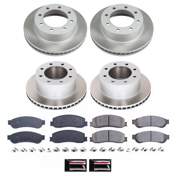 PowerStop Semi-Coated Rotor and Low-Dust Ceramic Brake Pad Kit