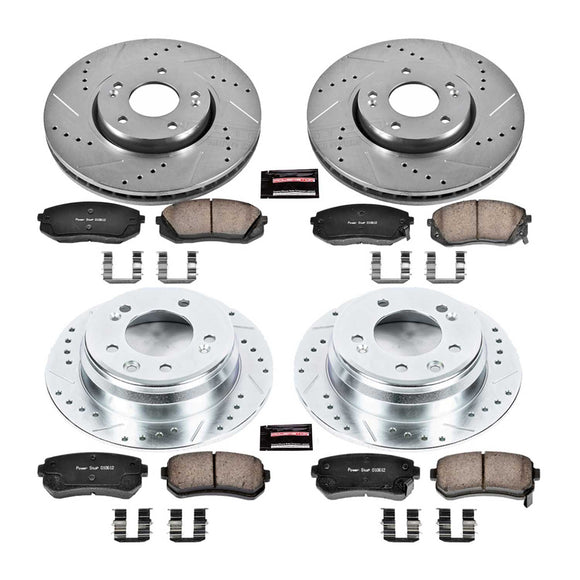 PowerStop Z23 Daily Driver Carbon-Fiber Ceramic Brake Pad and Drilled & Slotted