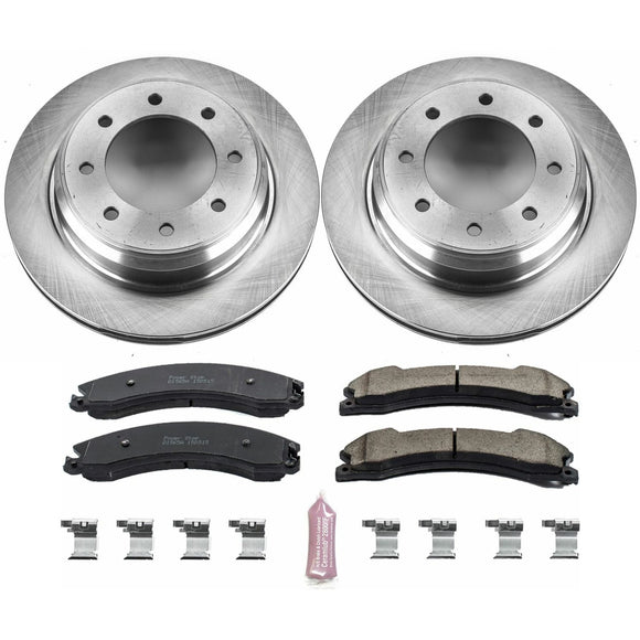 PowerStop OE Stock Replacement Low-Dust Ceramic Brake Pad and Rotor Kit