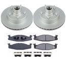 PowerStop Genuine Geomet Coated Rotor and Low-Dust Ceramic Brake Pad Kit