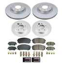 PowerStop Genuine Geomet Coated Rotor and Low-Dust Ceramic Brake Pad Kit