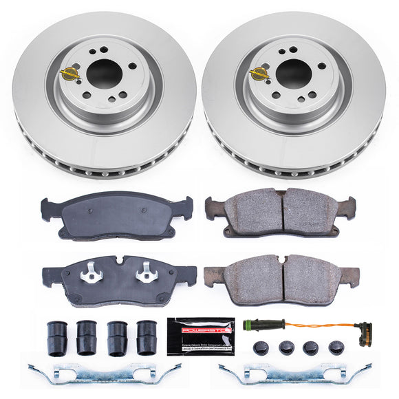 PowerStop Genuine Geomet Coated Rotor and Carbon-Fiber Ceramic Brake Pad Kit