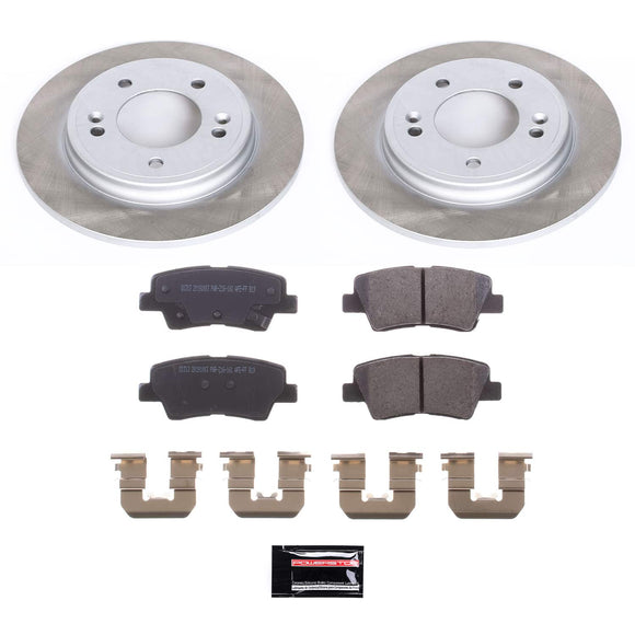 PowerStop Semi-Coated Rotor and Low-Dust Ceramic Brake Pad Kit