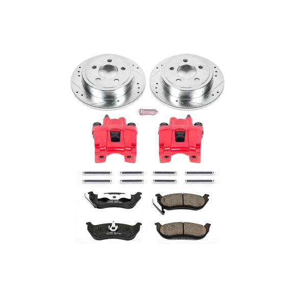 PowerStop Z23 Daily Driver Carbon-Fiber Ceramic Pads Drilled & Slotted Rotor & C