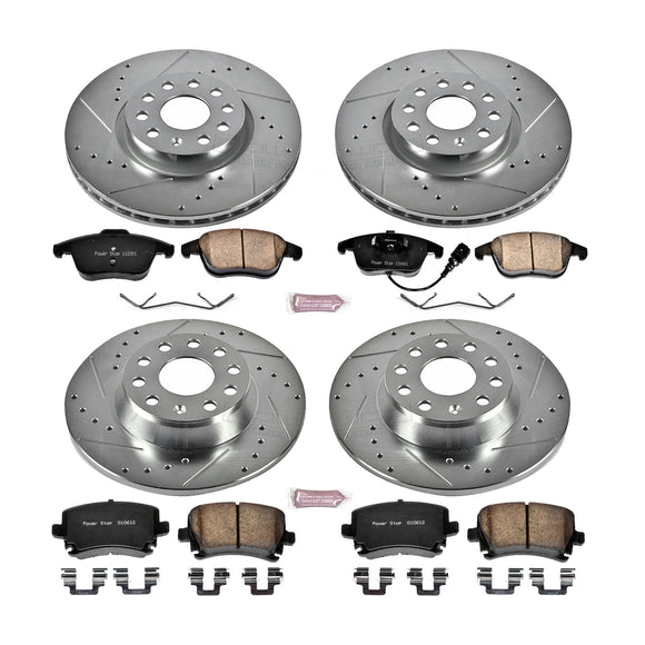 PowerStop Z23 Daily Driver Carbon-Fiber Ceramic Brake Pad and Drilled & Slotted