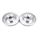 PowerStop Evolution Drilled Slotted Rotors Pair Front For Toyota Celica