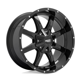 17X9 Moto Metal MO970 Gloss Black With Milled Lip 8X165.1 ET-12 wheel/rim