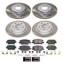 PowerStop Semi-Coated Rotor and Low-Dust Ceramic Brake Pad Kit