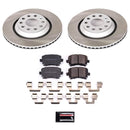 PowerStop Semi-Coated Rotor and Low-Dust Ceramic Brake Pad Kit